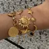 Celestial Stainless Steel Gold Bracelet for Women