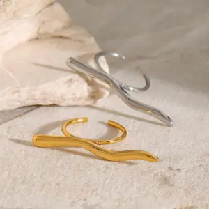 Minimalist Stainless Steel Wavy Ring for Women 11 Seca9ca9f5a264a4fb548235efa2f095bW