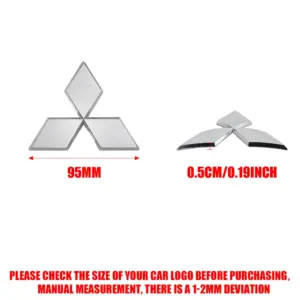Mitsubishi Emblem Badge for Models Lancer, Outlander 17 Secaaabe55d3140aa903005fa6316edac2