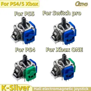 K-Silver Electromagnetic Hall Joystick Set for Controllers