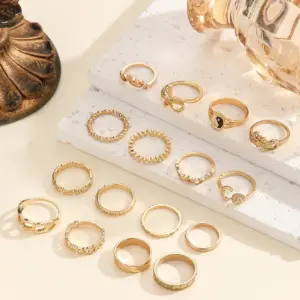 Gold-Color Snake Ring Set with Geometric Designs 10 Secf434b6c91c420a9958a7fa706cdf2eT