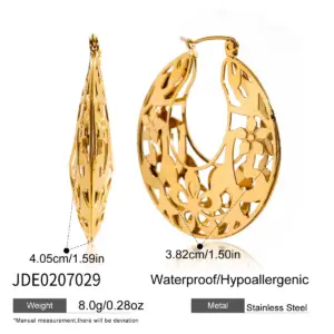 Elegant Gold Stainless Steel Floral Earrings 13 Secf7ecbd4a884915aff2f4b539be17047