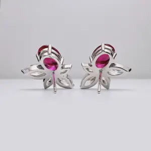 White Zircon Floral Stud Earrings LL-YS1005 7 Sed2be3903f2f469c91a407f6ba2e38d3f