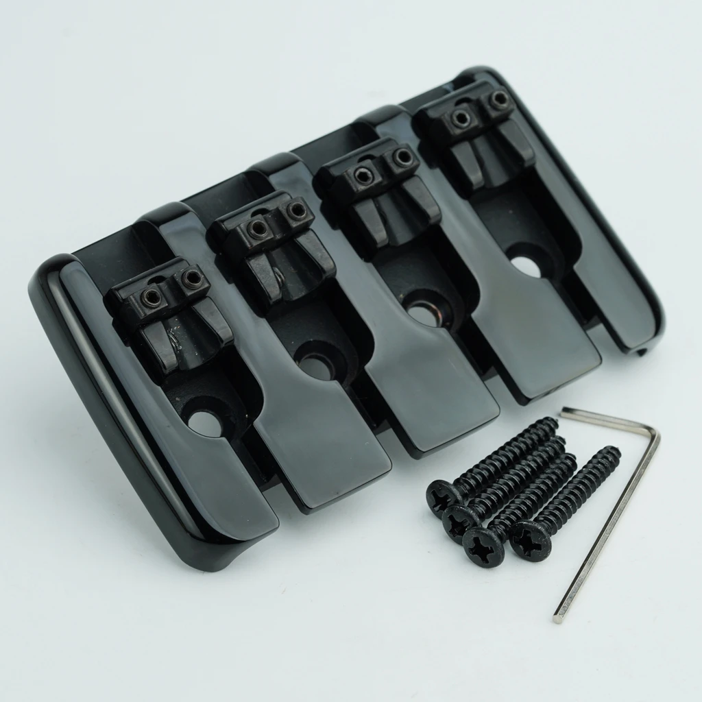 BB001 4-String Metal Bass Bridge 3 BB001 4-String Metal Bass Bridge - Image 3