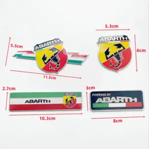 Abarth Aluminum Vehicle Emblem Sticker 7 Sed81dd6382db48799d5c0abdea0f4ee1X