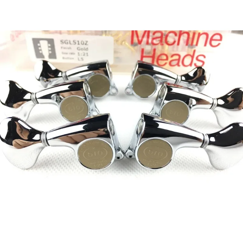 GOTOH SGL510Z-L5 Chrome Silver Guitar Tuners 4 GOTOH SGL510Z-L5 Chrome Silver Guitar Tuners - Image 4