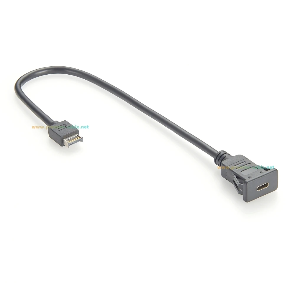 Panel Mount USB C Extension Cable, 0.6m 4 Panel Mount USB C Extension Cable, 0.6m - Image 4