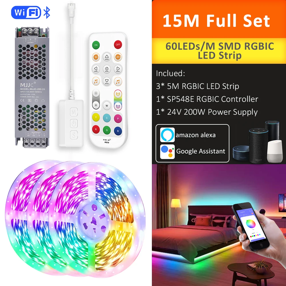 RGBIC LED Strip Light 24V 5M-20M 9 RGBIC LED Strip Light 24V 5M-20M - Image 9