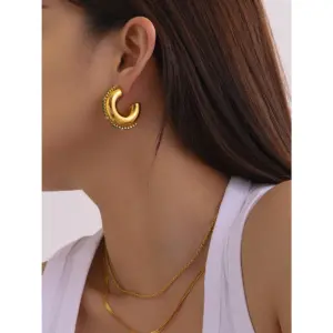 Geometric Stainless Steel Gold Earrings for Women 8 Sedcc6db629a74f7784927a493f5850aeK