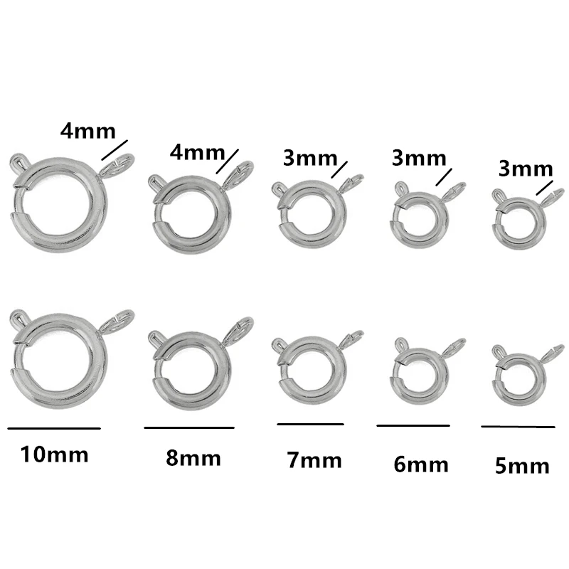 Stainless Steel & Gold Spring Clasp Set for Jewelry 7 Stainless Steel & Gold Spring Clasp Set for Jewelry - Image 7