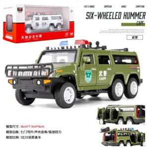 1:32 Scale Police Hummer Model with Lights 17 Sedeedb88dd8347b0bc9af68d62b7b505s
