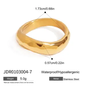 Women's Stainless Steel Gold Stackable Ring 17 Sedf4fbbbc5b346c2bebdcdf2041d81d4A 1