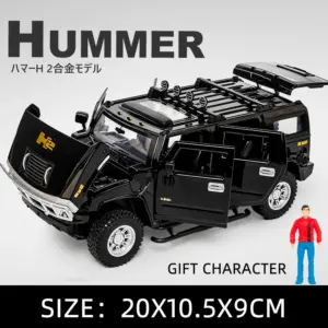 Vibrant Yellow 1/24 Scale Hummer H2 Diecast Model 17 See06fcad248a44f690fd400d9bf984abK