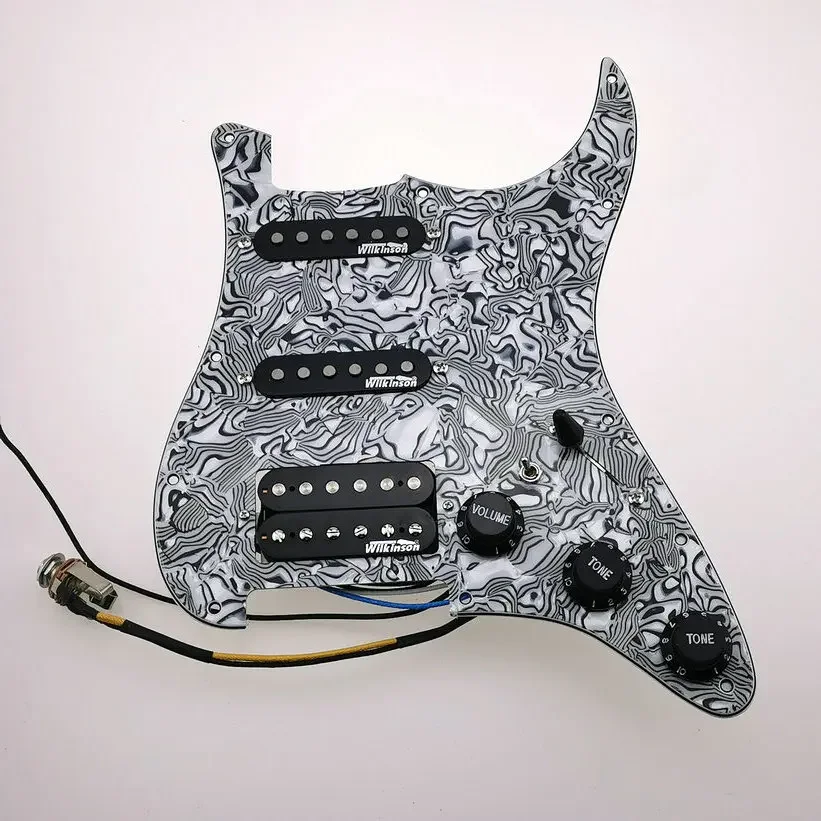 Pearl White Stratocaster Pickguard with Wilkinson Pickups 7 Pearl White Stratocaster Pickguard with Wilkinson Pickups - Image 7