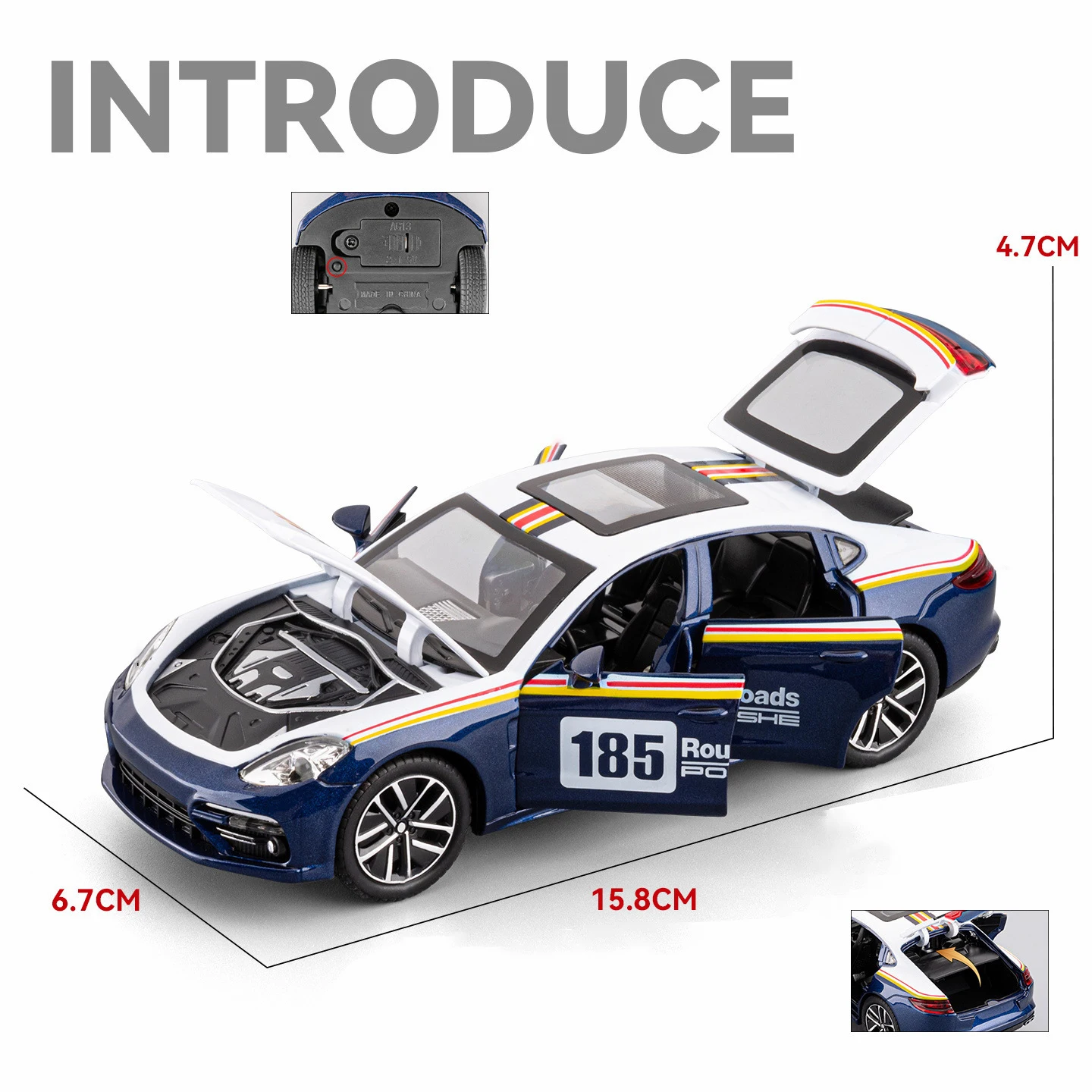 Porsche Panamera 1:32 Scale Diecast Model Car 5 Porsche Panamera 1:32 Scale Diecast Model Car - Image 5