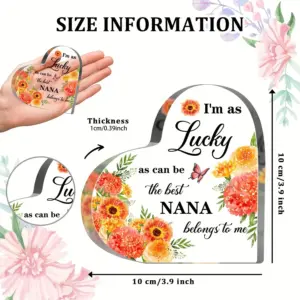 Heart-Shaped Acrylic Nana Gift Sign 6 See7489932ece46eb8ac37778552ce5c6Z