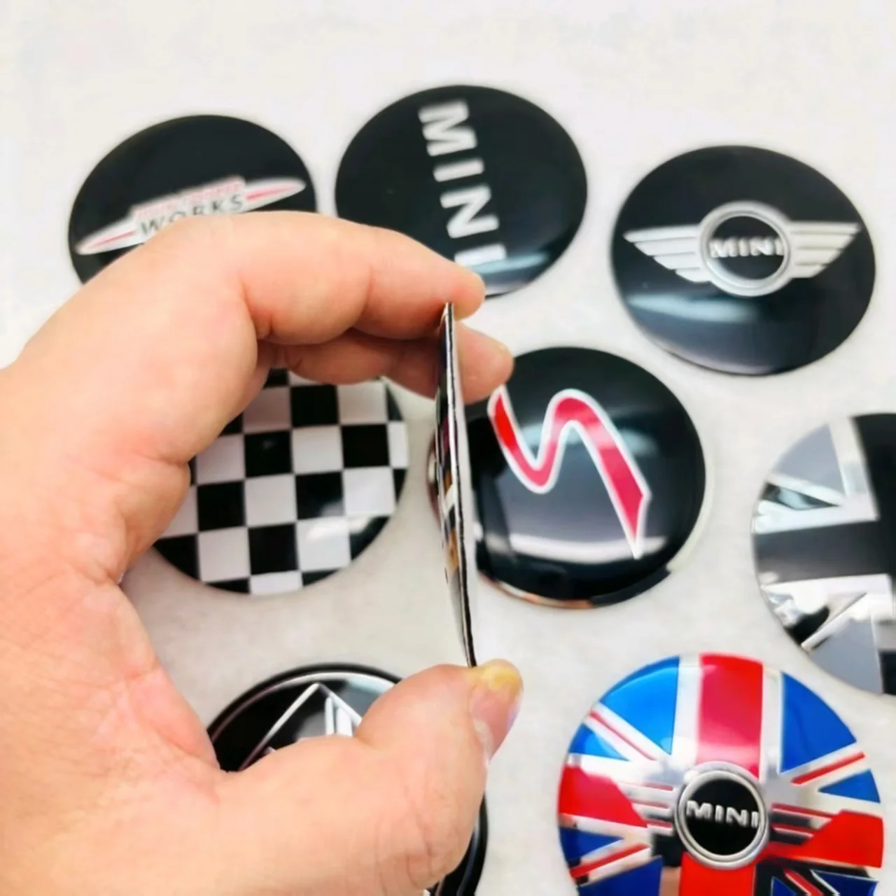 Mini Aluminum Hub Cover Stickers 56/60/65mm 4 Mini Aluminum Hub Cover Stickers 56/60/65mm - Image 4