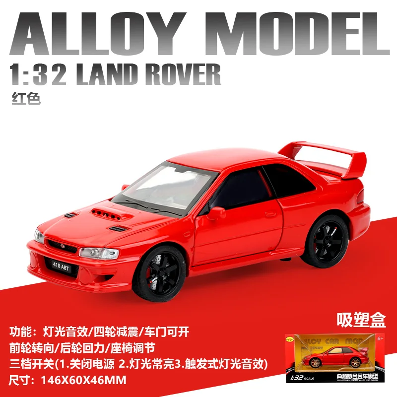 Vibrant Blue Subaru Impreza 1:32 Scale Diecast Model 6 Vibrant Blue Subaru Impreza 1:32 Scale Diecast Model - Image 6