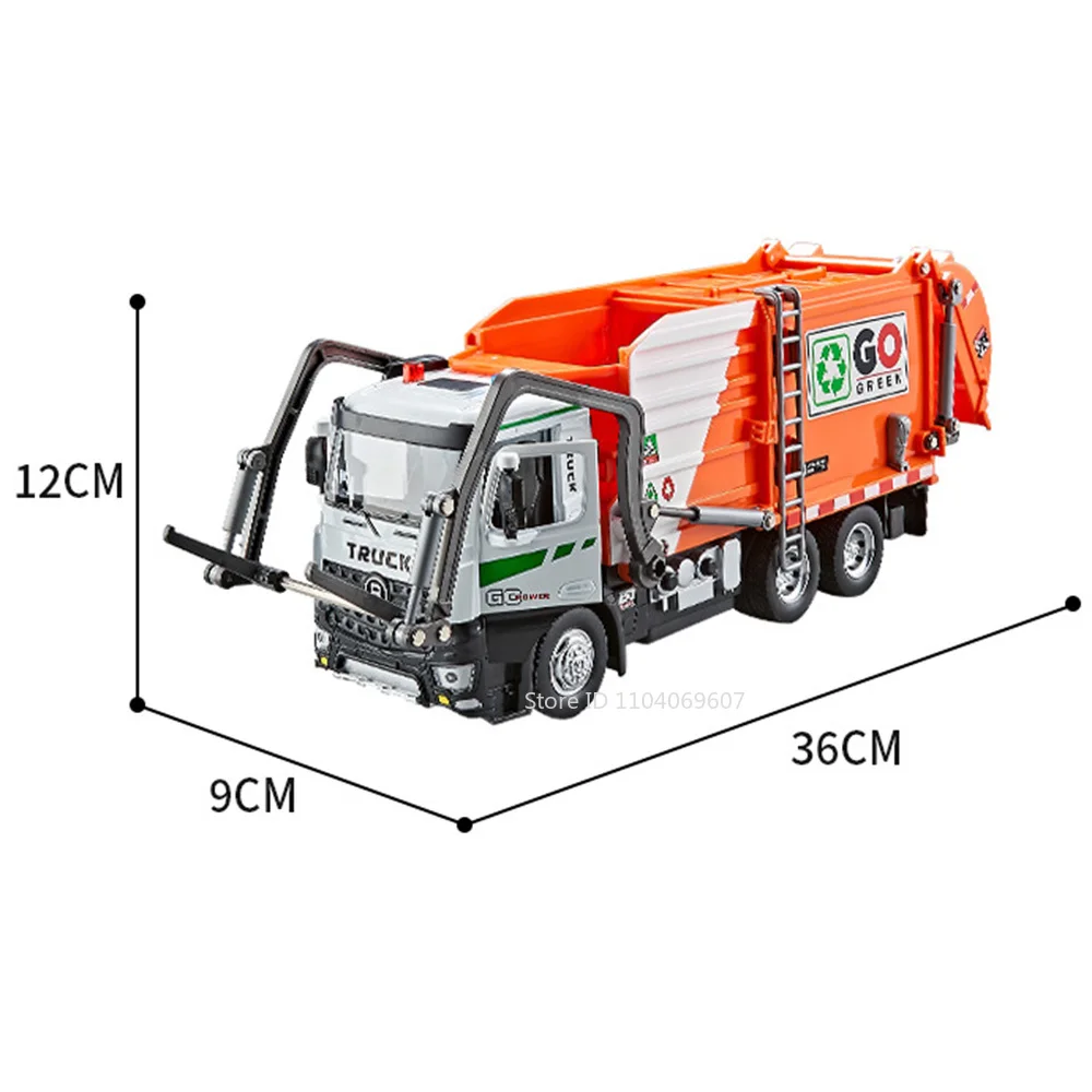 1:18 Scale Model Garbage Truck with Lights 10 1:18 Scale Model Garbage Truck with Lights - Image 10