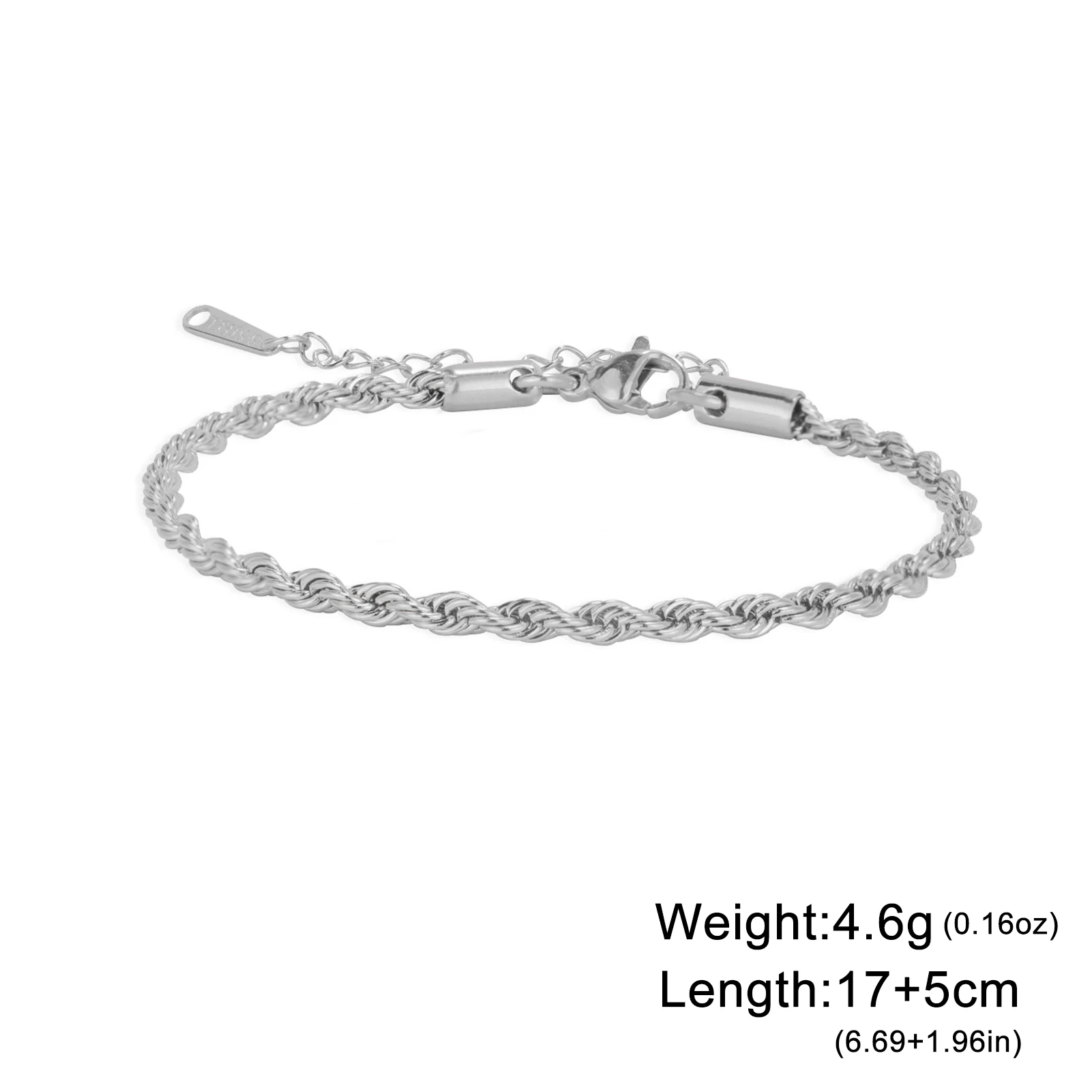 Twisted Chain Bracelet in Silver & Gold 7 Twisted Chain Bracelet in Silver & Gold - Image 7