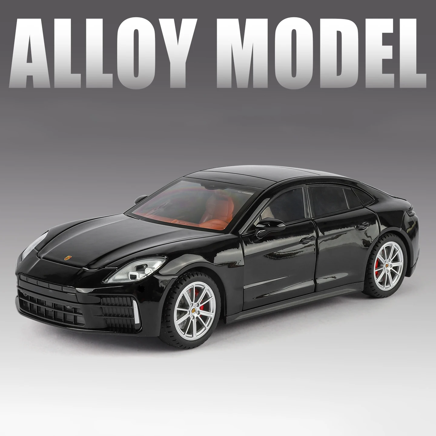 Black Porsche Panamera 1:24 Diecast Model 9 Black Porsche Panamera 1:24 Diecast Model - Image 9