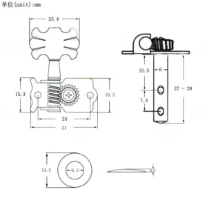 Acoustic Guitar Tuning Peg Set with White Handles 9 Sefae36edec7c4241ac71e37ee136ce28w