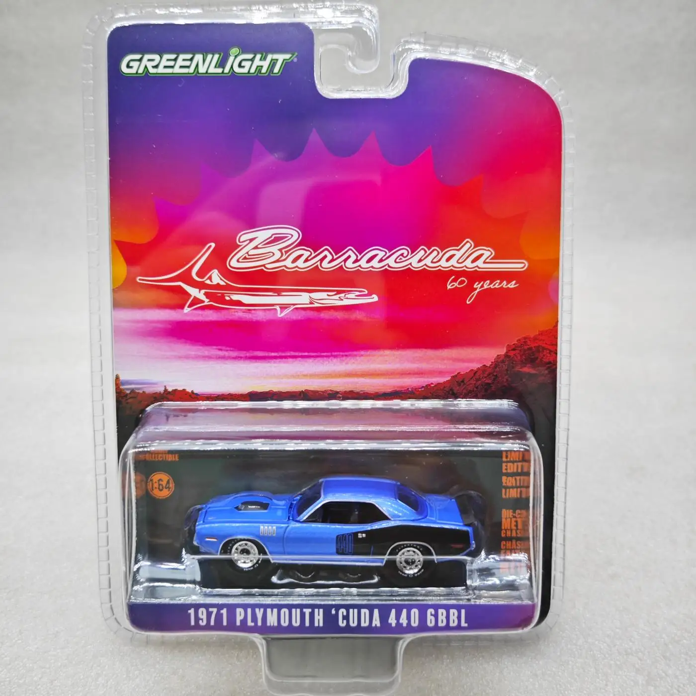 Green Light 1:64 Plymouth Cuda Model 3 Green Light 1:64 Plymouth Cuda Model - Image 3
