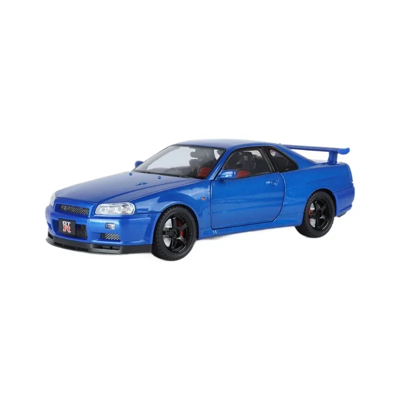 Silver Nissan Skyline GTR-R34 Diecast Model 1:18 Scale 6 Silver Nissan Skyline GTR-R34 Diecast Model 1:18 Scale - Image 6