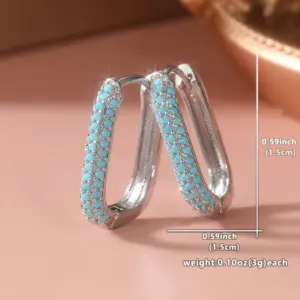 Silver Tone Imitation Turquoise Hoop Earrings 7 Sf01e90e754014293afbf7a97eca4747aa
