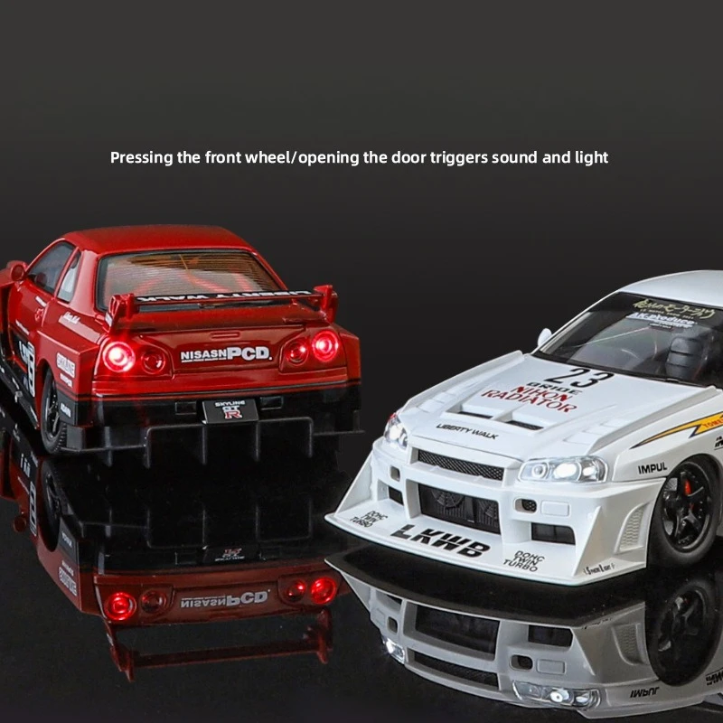 Vibrant Red Nissan Skyline GTR-S15 Die-Cast Model 4 Vibrant Red Nissan Skyline GTR-S15 Die-Cast Model - Image 4