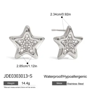 Stainless Steel Star Earrings Set 15 Sf03d642ede8a471183c5e68fd5dbee7d0