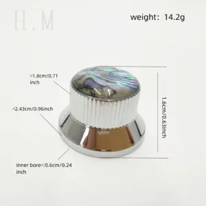 Abalone Shell Flying Saucer Guitar Knob 11 Sf051e06539294a8f8a3de64681136835V