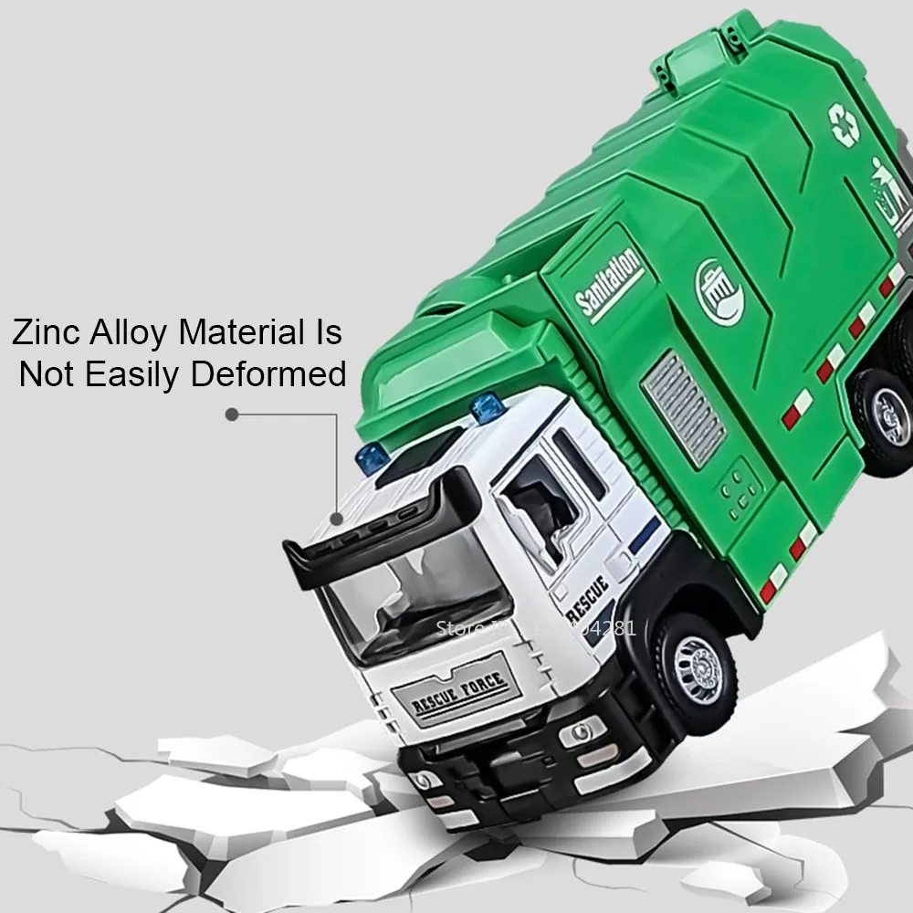 1:50 Scale Alloy Sanitation Garbage Truck Model 5 1:50 Scale Alloy Sanitation Garbage Truck Model - Image 5