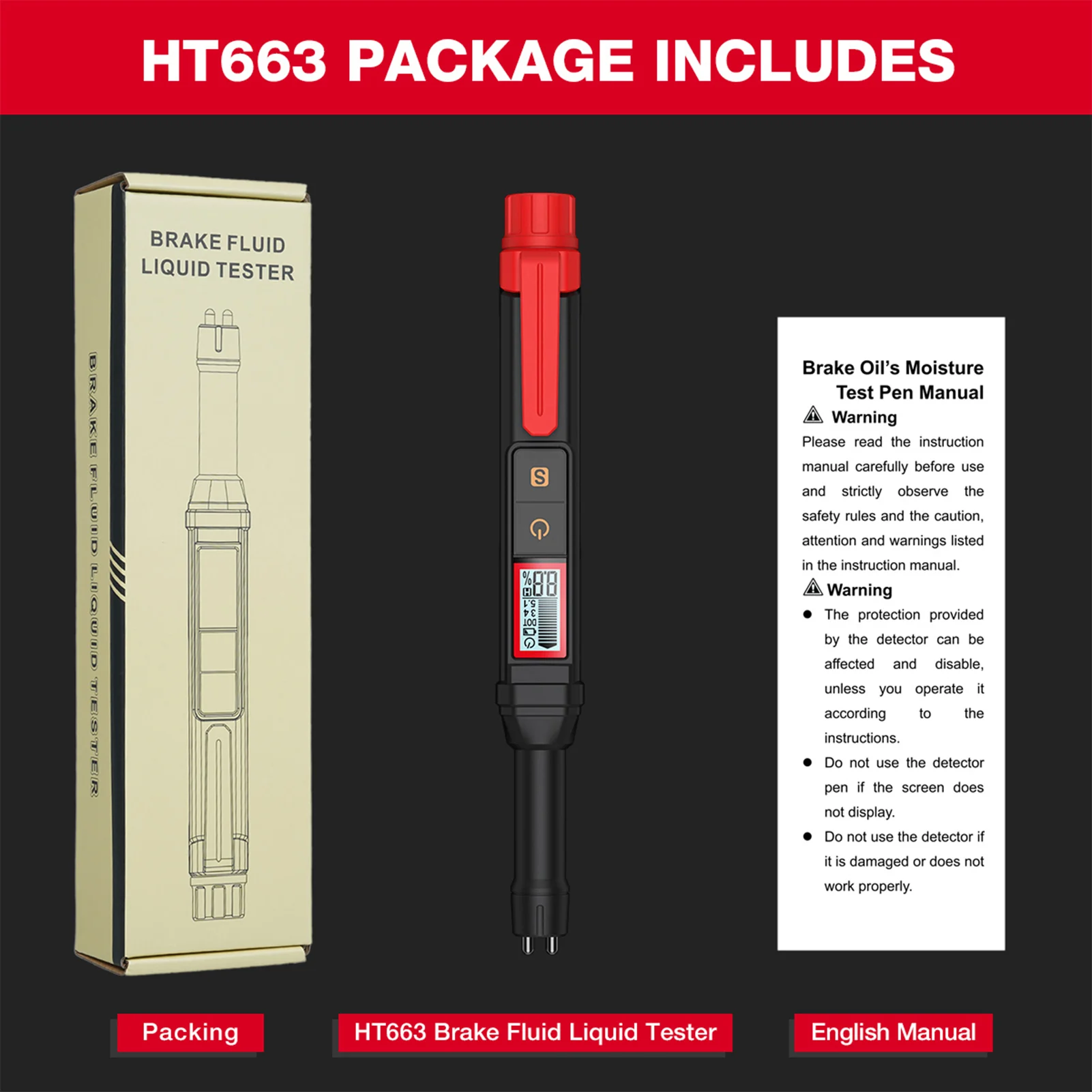 HT663 Automotive Brake Fluid Tester 7 HT663 Automotive Brake Fluid Tester - Image 7