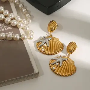 Nautical Stainless Steel Drop Earrings for Women 11 Sf0ced81cb0a24b20bfa2fa1248a61ef1O