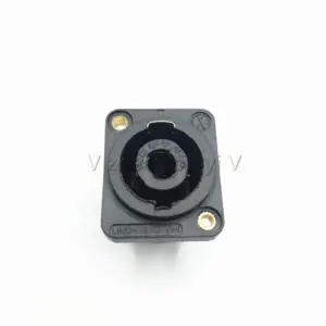 Black NL4MP Four-Core Audio Socket Base