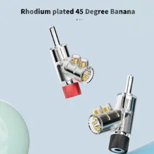 45-Degree Rhodium Banana Plugs - Set of 4 12 Sf113cecdebc243d08c7b26f319c8f73ds