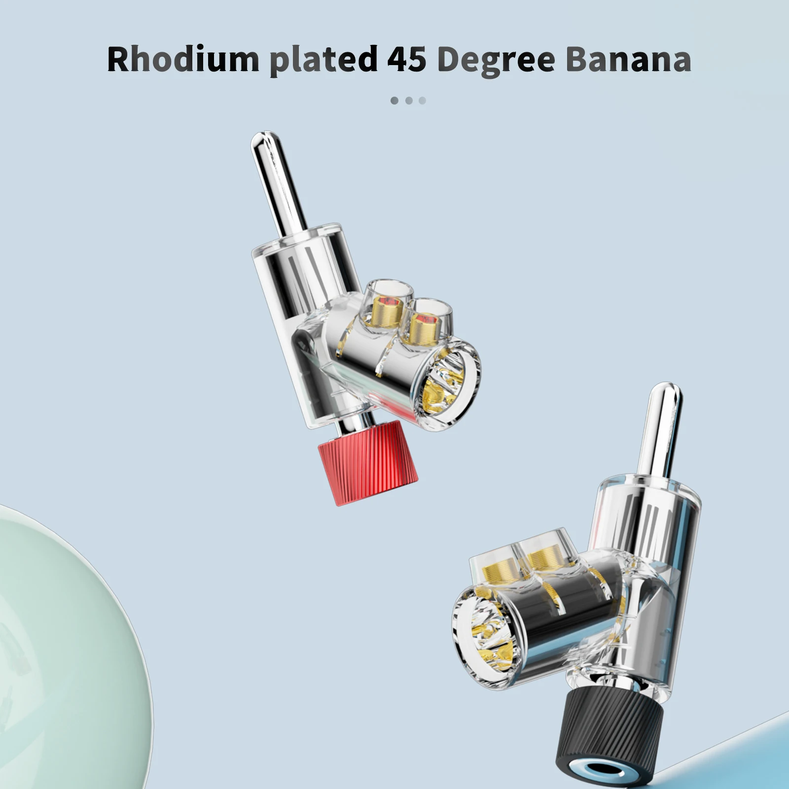 45-Degree Rhodium Banana Plugs - Set of 4 6 45-Degree Rhodium Banana Plugs - Set of 4 - Image 6