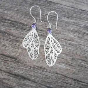 Vintage Silver Drop Earrings with Purple Zircon 7 Sf12448c6455c4b67a040b2a3b9f4bca6e