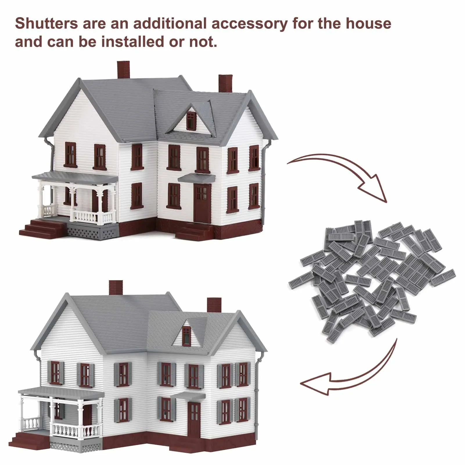N Scale 1:160 House Model for Dioramas 3 N Scale 1:160 House Model for Dioramas - Image 3