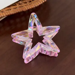 Colorful Acrylic Hollow-Out Star Hair Claw 18 Sf1334c0a73c64f58ba90afea3576f092b