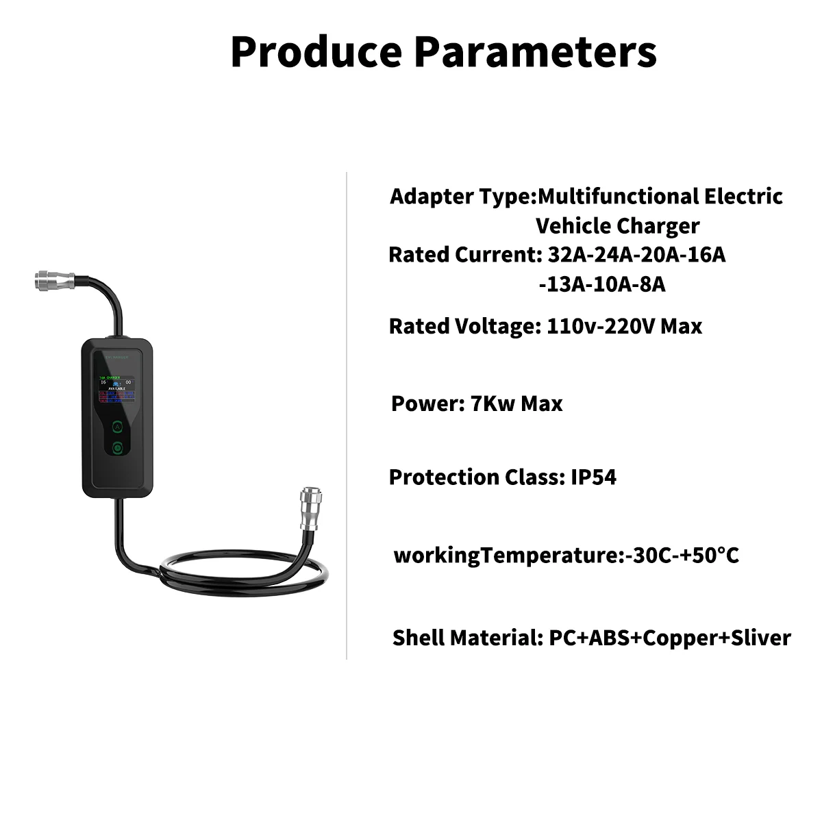 WUFEN 7KW EV Charger with Touchscreen 4 WUFEN 7KW EV Charger with Touchscreen - Image 4