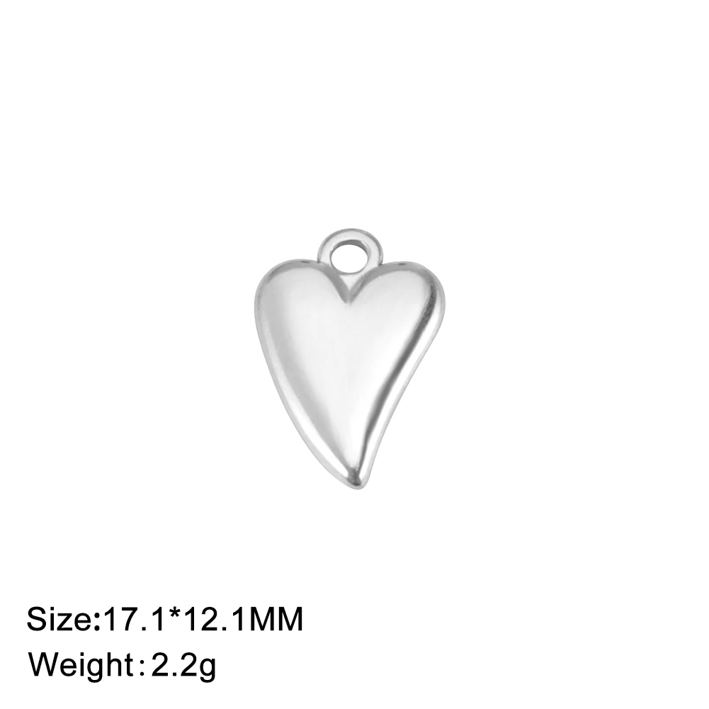 Heart-Shaped Stainless Steel Charms Collection 10 Heart-Shaped Stainless Steel Charms Collection - Image 10