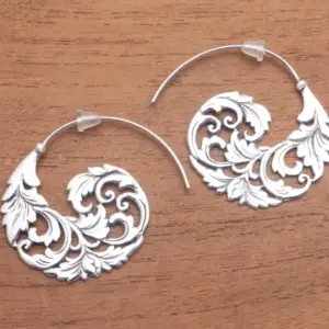 Silver and Gold Floral Drop Earrings for Women 3 Sf1c1c252edca4ae3b162a63e7dfc61b2D