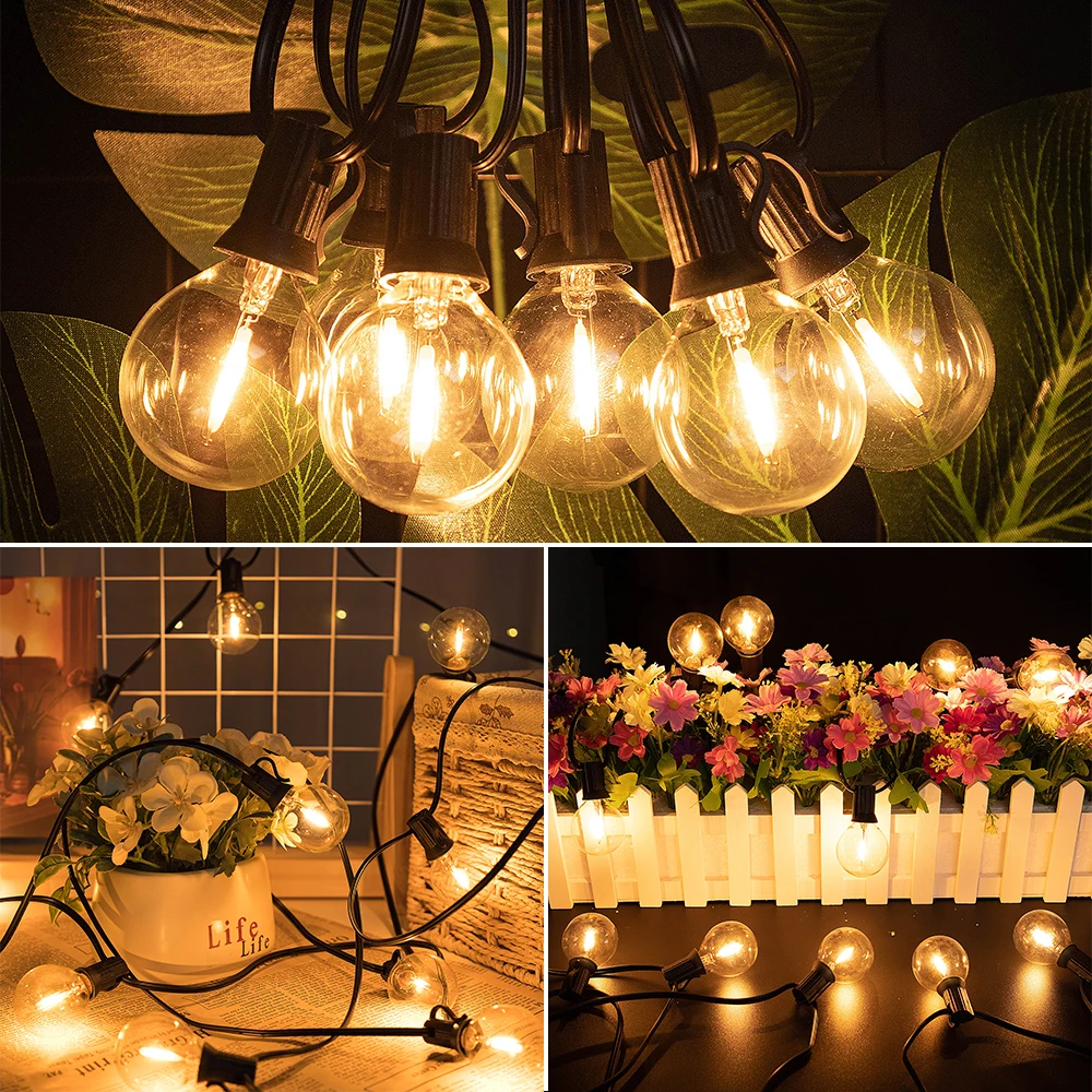 Outdoor LED G40 String Lights with 2200K Warm Glow 6 Outdoor LED G40 String Lights with 2200K Warm Glow - Image 6