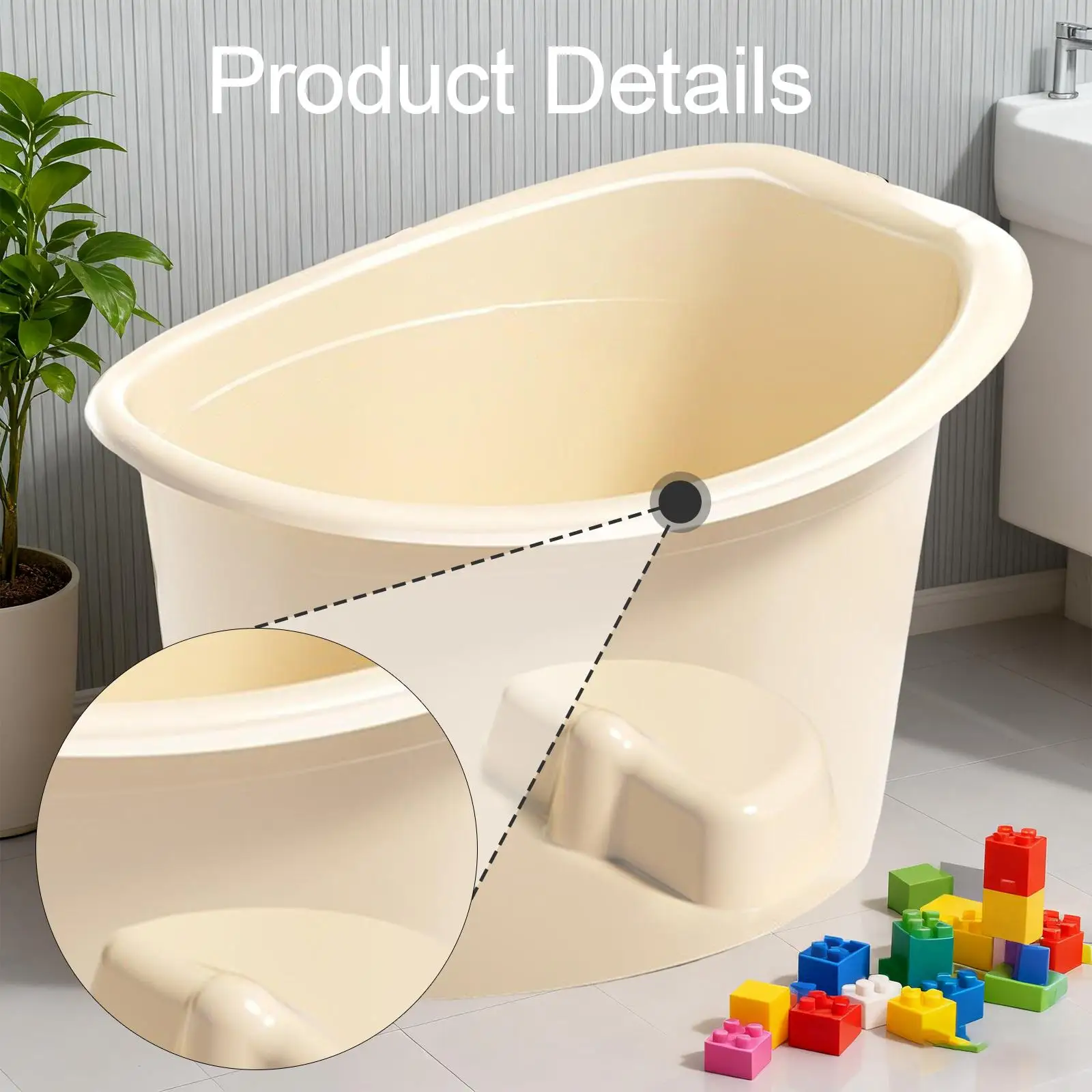 Colorful Baby Bath Bucket for Kids 5-8 Years 6 Colorful Baby Bath Bucket for Kids 5-8 Years - Image 6
