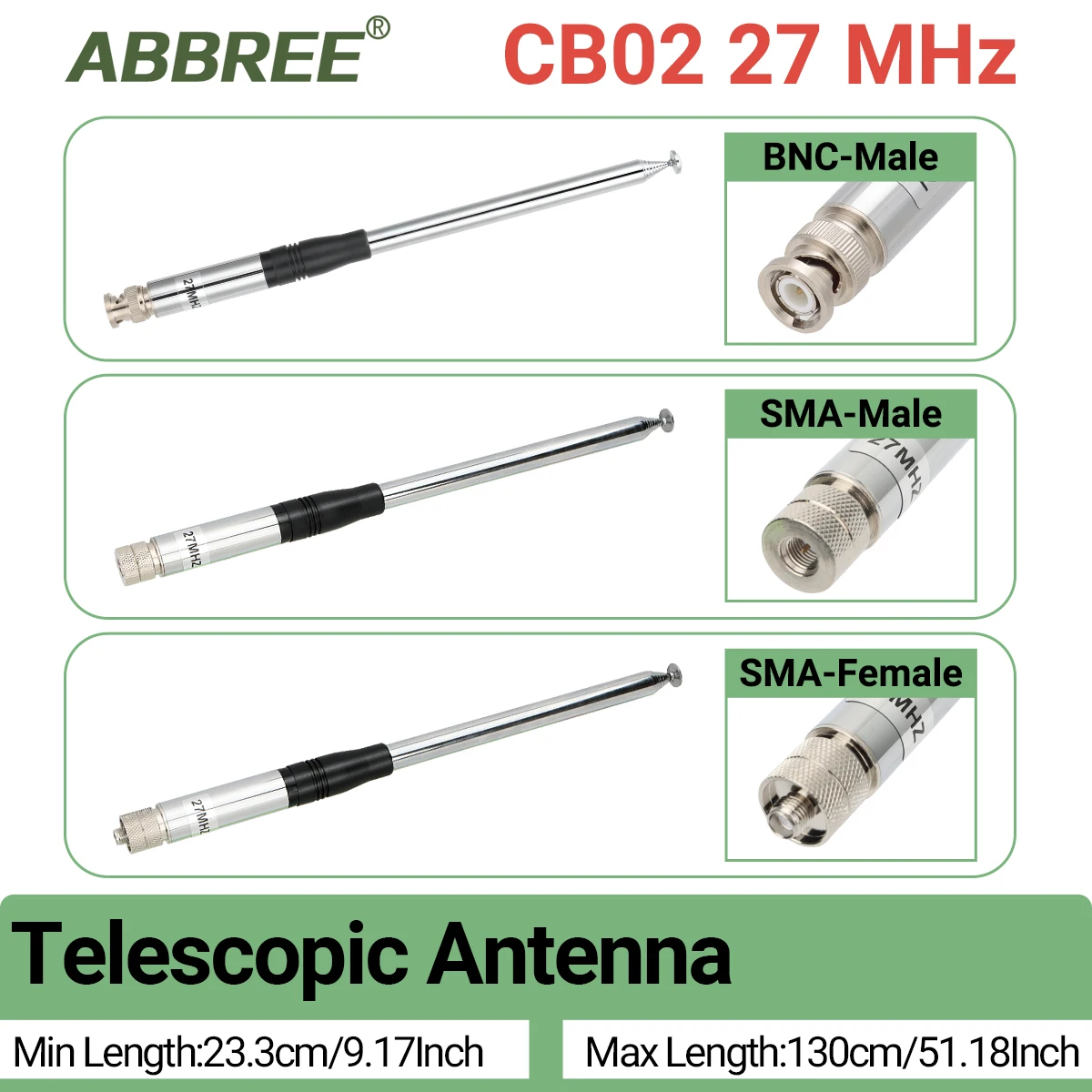 27 MHz Telescopic CB Radio Antenna 2 27 MHz Telescopic CB Radio Antenna - Image 2
