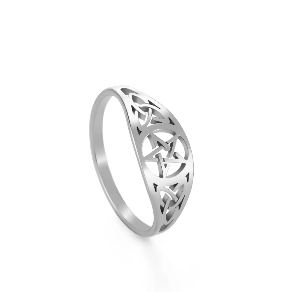 Irish Knot Pentagram Stainless Steel Ring 9 Irish Knot Pentagram Stainless Steel Ring - Image 9