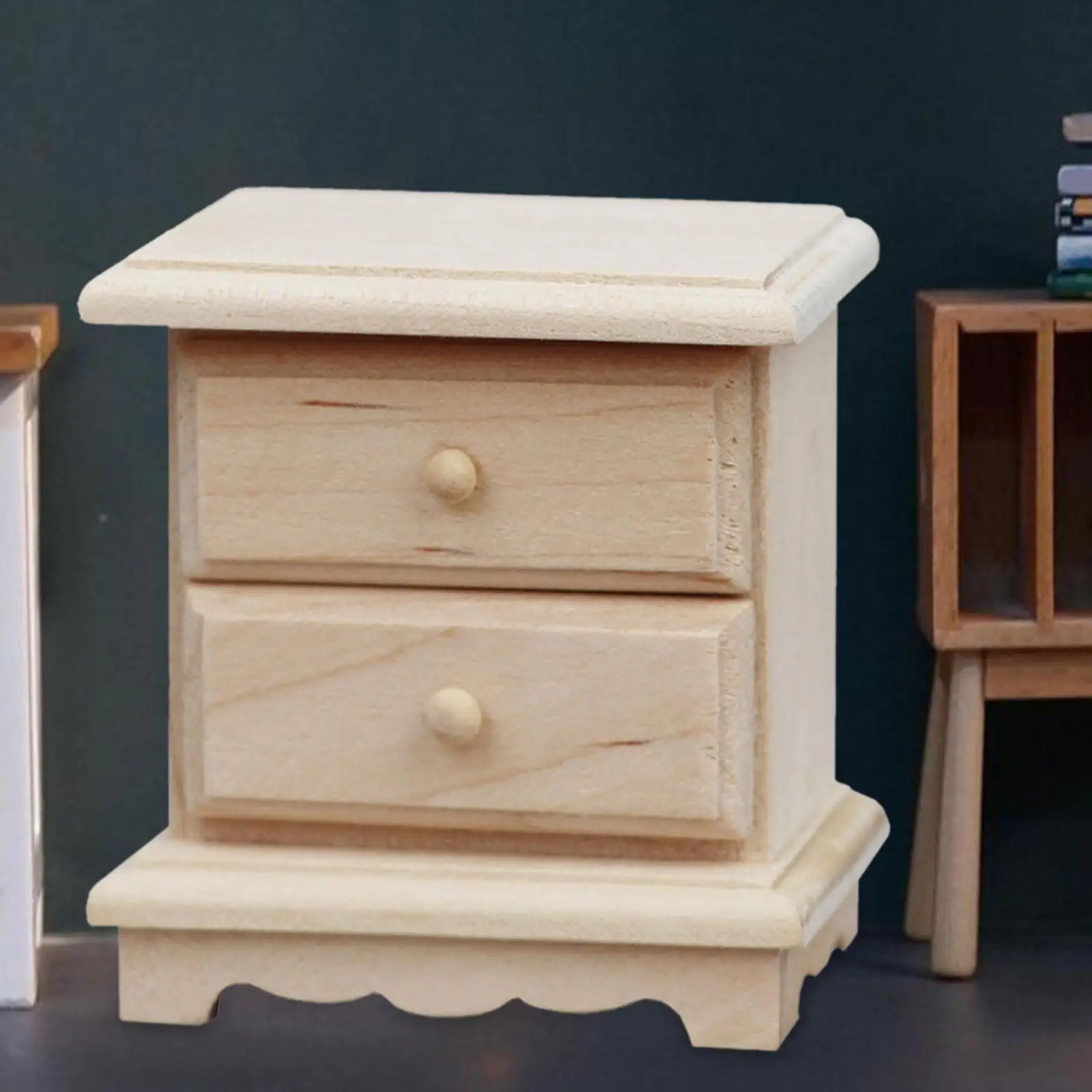 Dollhouse Bedside Table 1:12 Scale 4 Dollhouse Bedside Table 1:12 Scale - Image 4