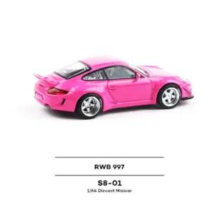 Pink 1:64 Scale Diecast Porsche 997 RWB Model 11 Sf24899ccdb764f3db9bad8f9c89138f7z